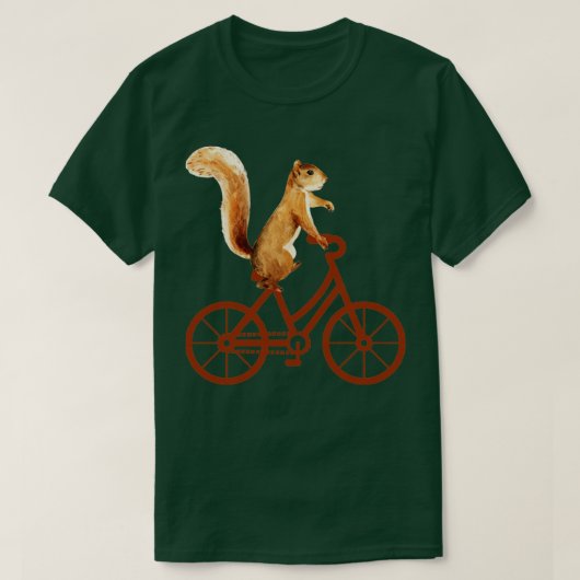 リス自転車ギフト動物リス Tシャツ (デザイン正面)