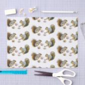 リス茶パーティーティッシュペーパー 薄葉紙 (クラフト)