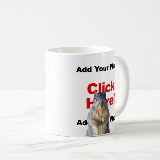 リス製のフォトボムカスタムを追加する写真を追加する コーヒーマグカップ (正面右)