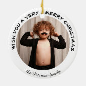 リス誇りを持ったトのメいけなンバ |写真おもしろい セラミックオーナメント (裏面)