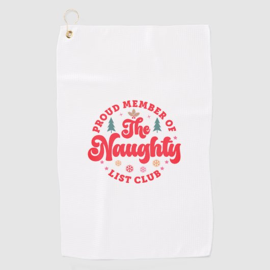 リス誇りを持ったト部のいけなクリスマス ゴルフタオル (正面)