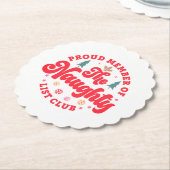 リス誇りを持ったト部のいけなクリスマス ペーパーコースター (アングル)