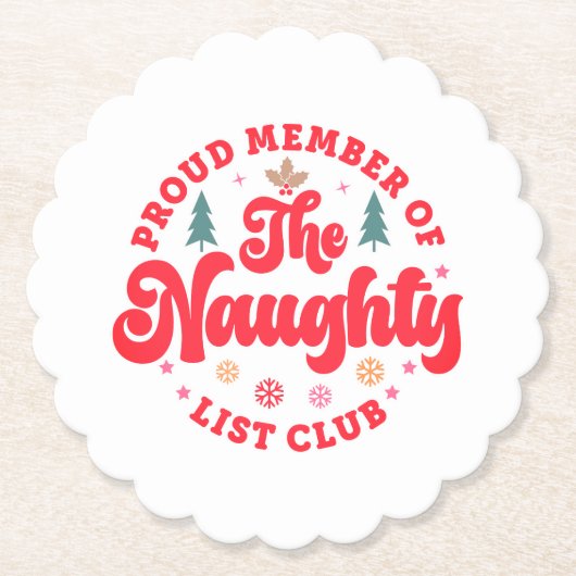 リス誇りを持ったト部のいけなクリスマス ペーパーコースター (正面)