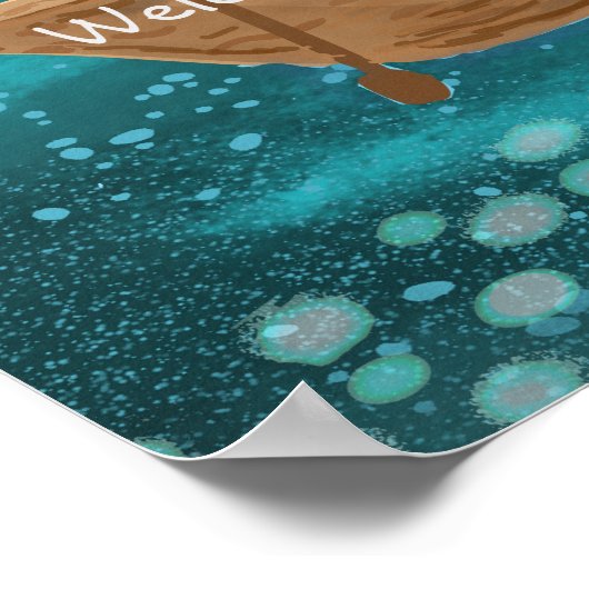 リス誕生日ウェルカムサイン ポスター (角)