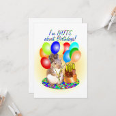 リス誕生日 カード (正面/裏面インサイチュ)