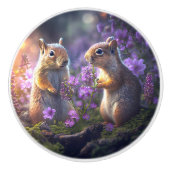 リス語 – 子供のファンタジー セラミックノブ (正面)