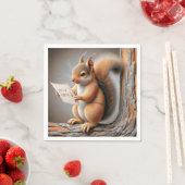 リス読ルの誕生日パーティー招待状 スタンダードカクテルナプキン (インサイチュ)