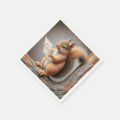 リス読ルの誕生日パーティー招待状 スタンダードカクテルナプキン (角)