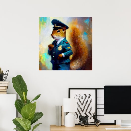 リス警官 ポスター (ホームオフィス)