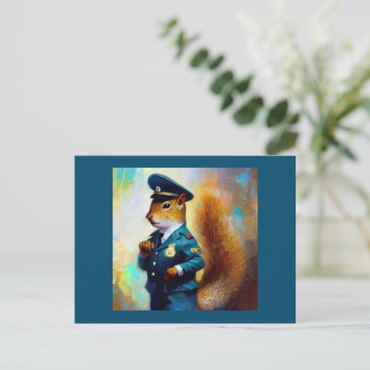 リス警官 ポストカード (スタンド正面)