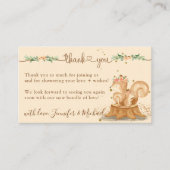 リス赤ちゃんシャワー新しいママありがとう エンクロージャーカード (正面)