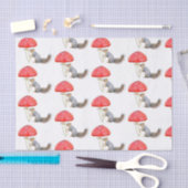 リス赤キノコティッシュペーパー 薄葉紙 (クラフト)