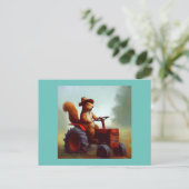 リス農家オンザトラクター ポストカード (スタンド正面)
