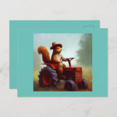 リス農家オンザトラクター ポストカード (正面/裏面)