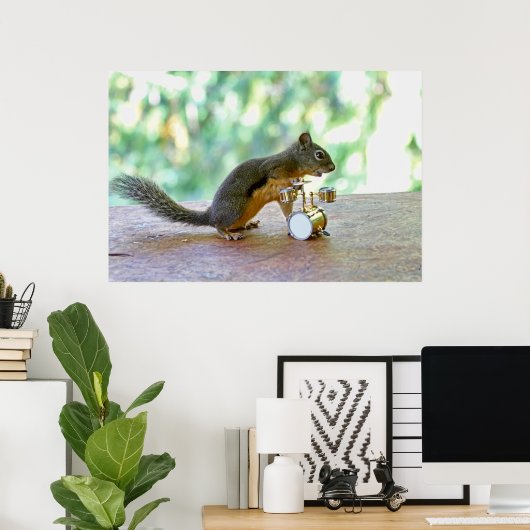 リス遊ドラム ポスター (ホームオフィス)