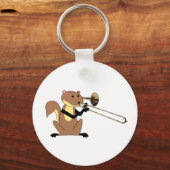 リス遊ルのトロンボーン キーホルダー (正面)