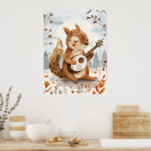 リス遊ル万丈子供部屋ウォールアート ポスター (キッチン)