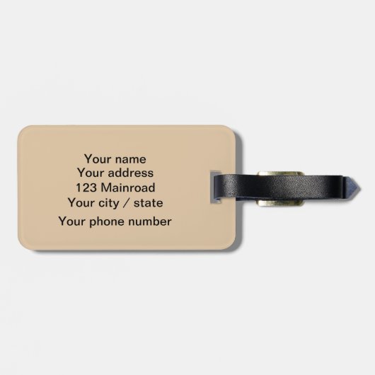 リス野生生物写真撮影アフリカサファリ動物 ラゲッジタグ (裏面横)