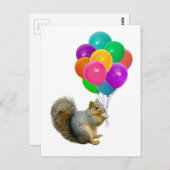 リス風船 ポストカード (正面/裏面)