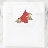 リス飛んでいるすごいル スクエアシール (バッグ)