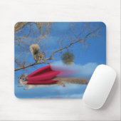 リス飛んでいるク マウスパッド (マウス)