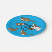 リス飛んでいるリス誕生日 ペーパープレート (アングル)