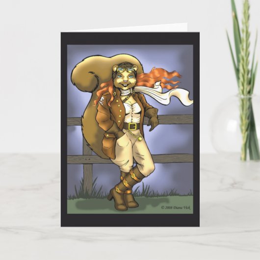 リス飛んでいるルのグリーティングカード カード (正面)