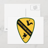 リス飛んでいるル第一航空騎兵記章 ポストカード (正面/裏面)