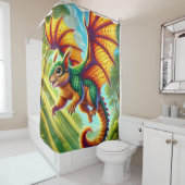 リス飛んでいるレル龍 シャワーカーテン (インサイチュ)