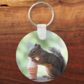 リス食べルのアイスクリームコーン キーホルダー (正面)