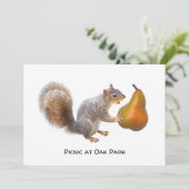 リス食べルパーティの招待状 招待状 (スタンド正面)