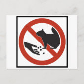 リス食べ物を与えクのハイウェイの標識を避ける ポストカード (正面)