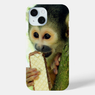 リス食べ物ル・モンキーのAウエハー・ビスケット iPhone 15ケース