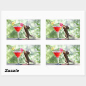 リス飲みカクテル 長方形シール (シート)