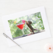 リス飲みカクテル 長方形シール (封筒)