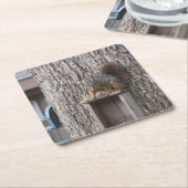 リス飲料コースター スクエアペーパーコースター (アングル)