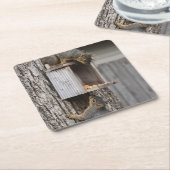 リス飲料コースター スクエアペーパーコースター (アングル)