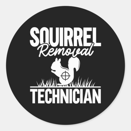 リス駆除技術者リス狩り ラウンドシール (正面)