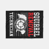 リス駆除技術者リス狩りAnima フリースブランケット (正面(横))