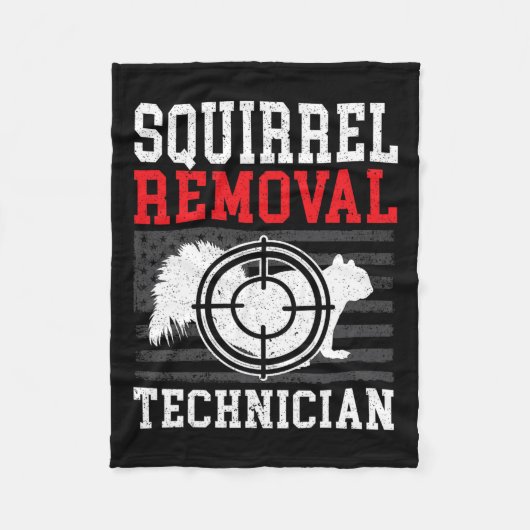 リス駆除技術者リス狩りAnima フリースブランケット (正面)