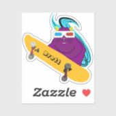 リス魅力的ルユーモアのあるスケートボードデカール シール (シート)