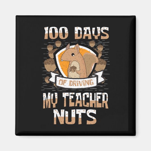 リス100日の私の先生ナット100th マグネット (正面)