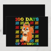 リス100素晴らし日100日目 招待状 (正面/裏面)