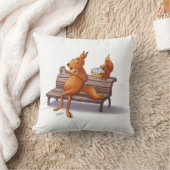 リス2人 クッション (ブランケット)