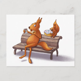リス2人 シーズンポストカード