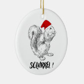 リス – おもしろいクリスマスデザインTシャツ セラミックオーナメント (右)