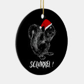リス – おもしろいクリスマスデザインTシャツ セラミックオーナメント (右)
