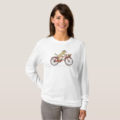 リス-おもしろい動物の芸術を持つかわいいサイクリング犬 Tシャツ (正面フル)