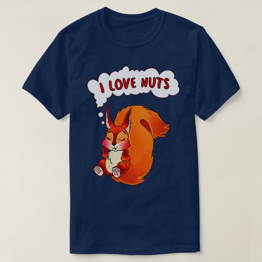 リス・アイラブ・ナッツ Tシャツ (デザイン正面)