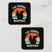 リス・ウィスパーラー・リス愛好家への贈り物 スクエア名刺 (正面/裏面)